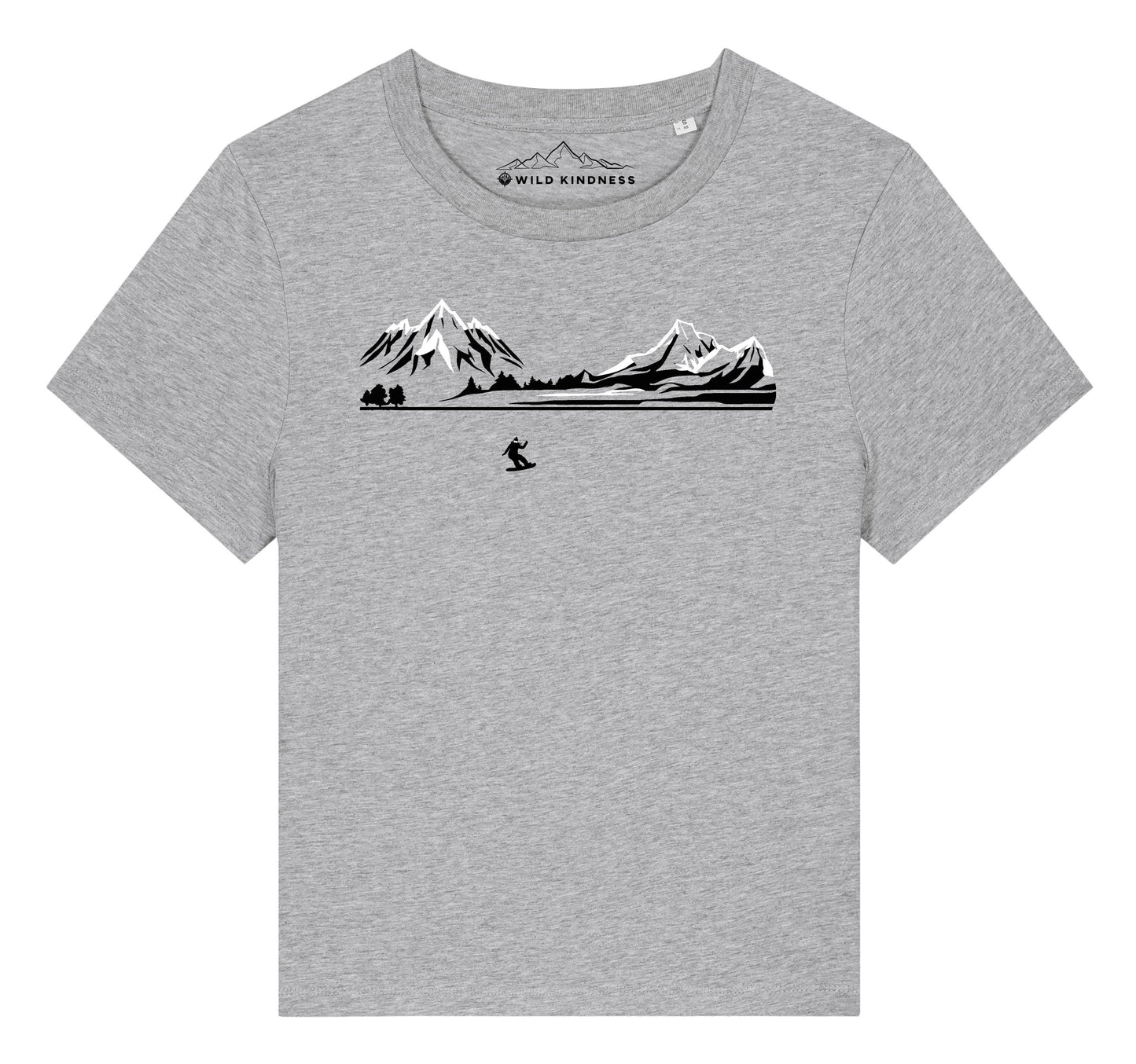 Snowboard T-Shirt Womens, Made From Organic Cotton
