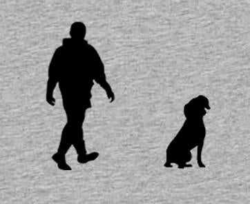 Walking With Beagle Dog Mens T-Shirt, Made From Organic Cotton