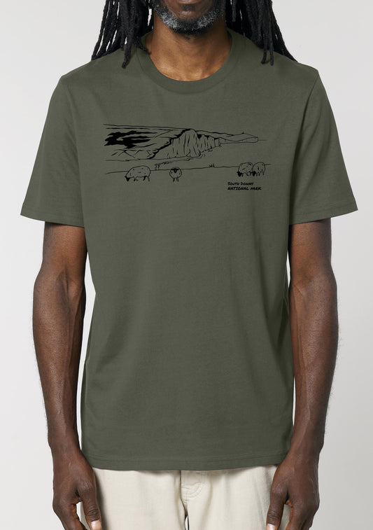 South Downs National Park T-Shirt, Unisex Fit Made From Organic Cotton