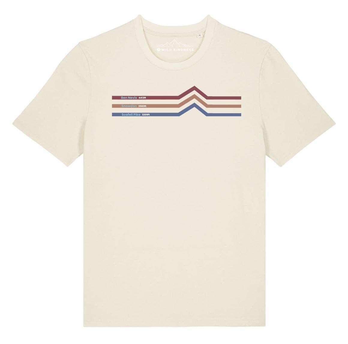 National 3 Peaks Mountain Challenge T-Shirt Womens, Made From Organic Cotton