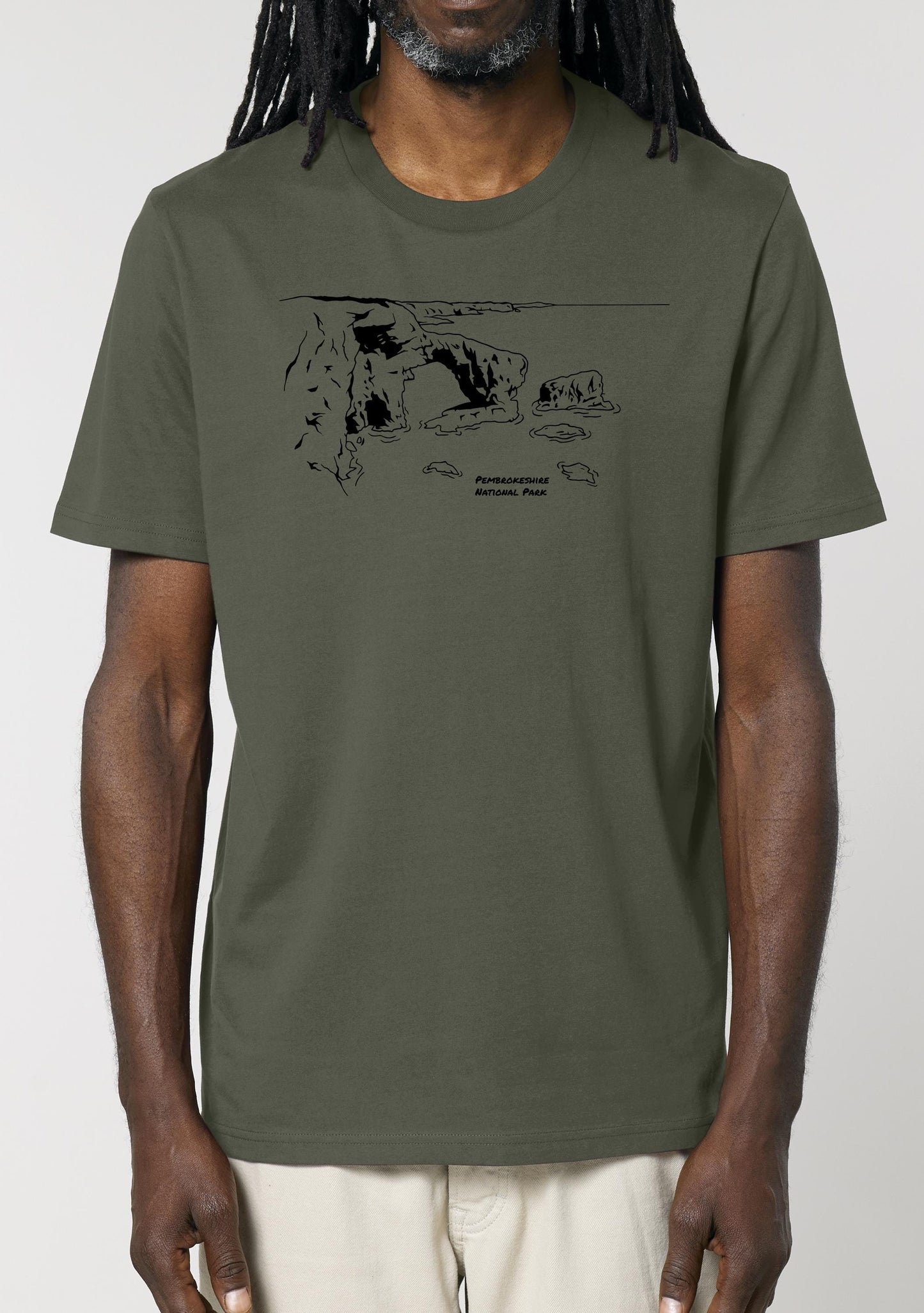 Pembrokeshire National Park T-Shirt, Unisex Fit Made From Organic Cotton