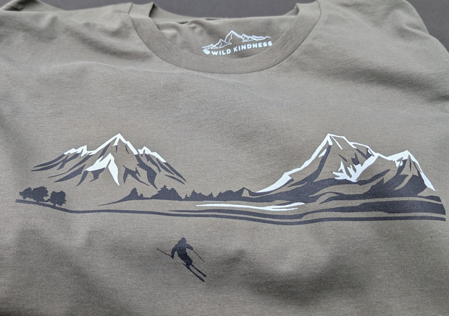 Skiing T-Shirt Mens, Made From Organic Cotton