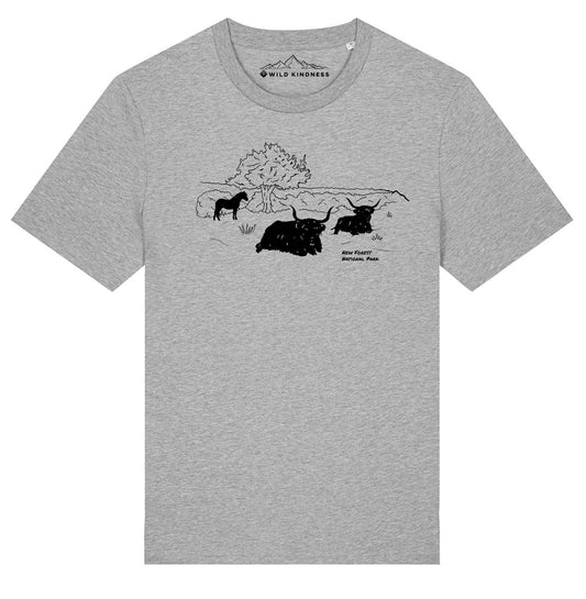 New Forest National Park T-Shirt, Unisex Fit Made From Organic Cotton