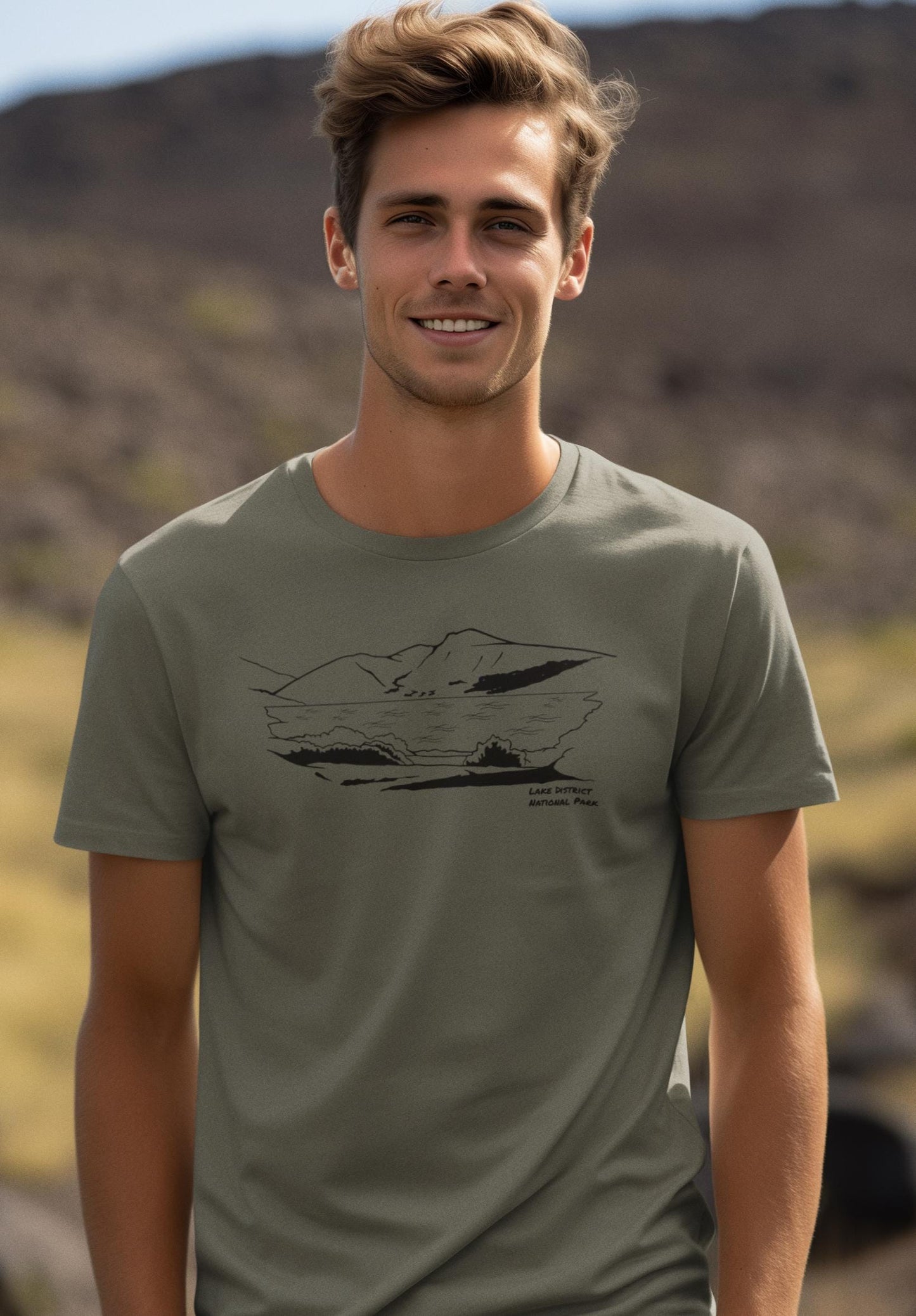 Lake District National Park T-Shirt, Unisex Fit Made From Organic Cotton