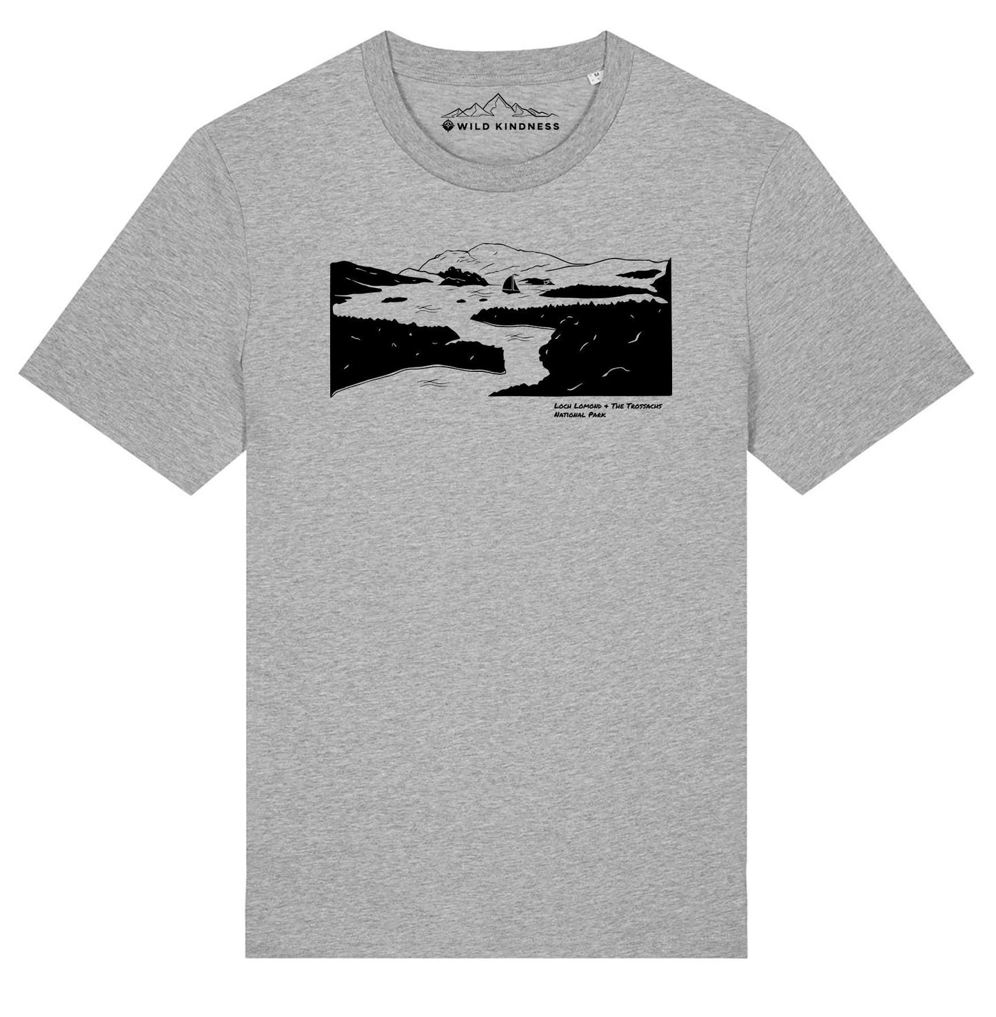 Loch Lomond National Park T-Shirt, Unisex Fit Made From Organic Cotton