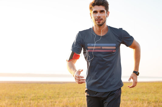 Triathlon T-Shirt Mens, Swim Ride Run, Made From Organic Cotton,