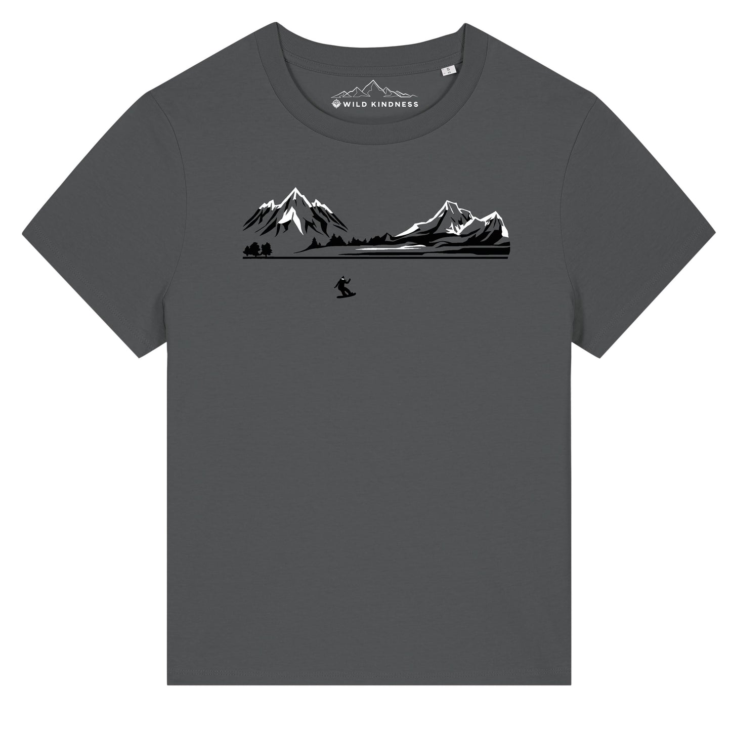 Snowboard T-Shirt Womens, Made From Organic Cotton