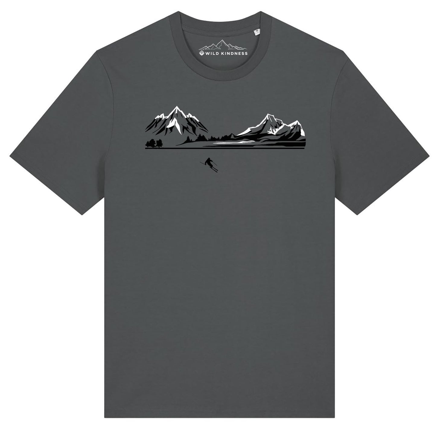 Skiing Womens T-Shirt, Made From Organic Cotton