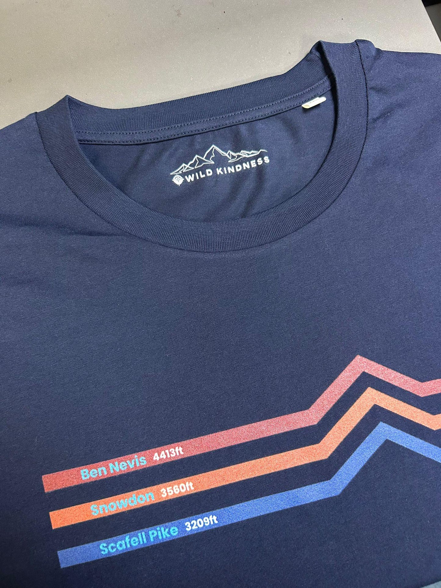 National 3 Peaks Mountain Challenge Unisex T-Shirt, Made From Organic Cotton