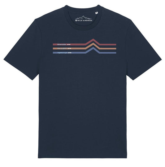 Yorkshire 3 Peaks Mountain Challenge Unisex T-Shirt, Made From Organic Cotton