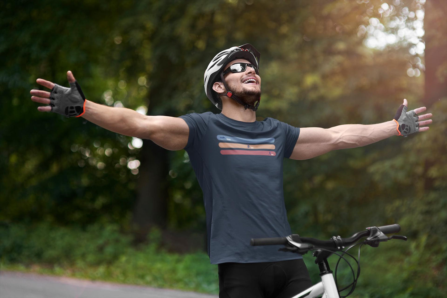 Triathlon T-Shirt Mens, Swim Ride Run, Made From Organic Cotton,
