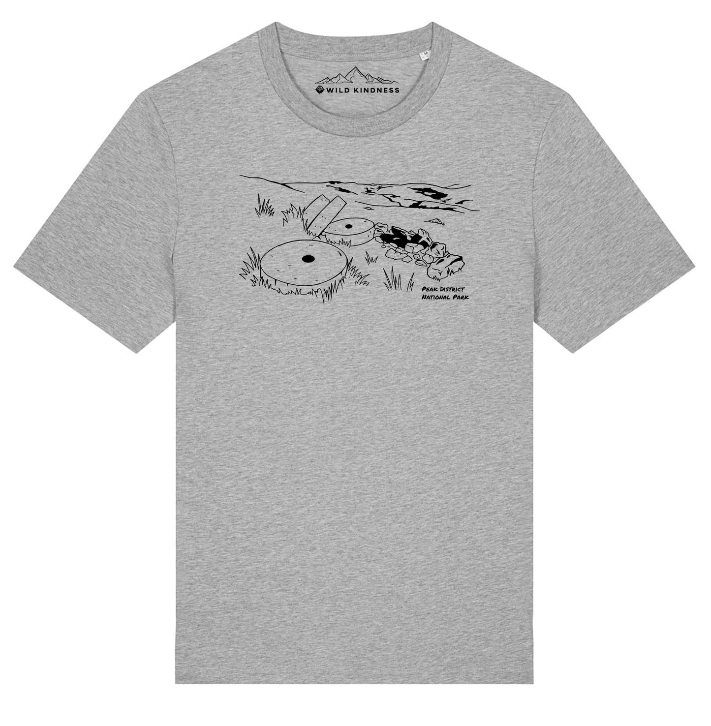 Peak District National Park T-Shirt, Unisex Fit Made From Organic Cotton