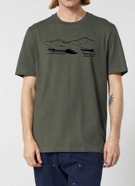 Brecon Beacons National Park T-Shirt, Unisex Fit Made From Organic Cotton