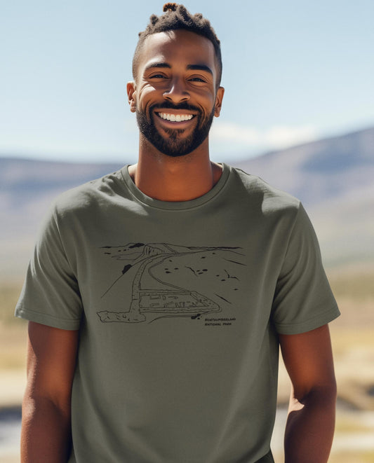 Northumberland National Park T-Shirt, Unisex Fit Made From Organic Cotton