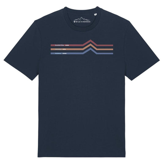 Lake District 3 Peaks Mountain Challenge Unisex T-Shirt, Made From Organic Cotton