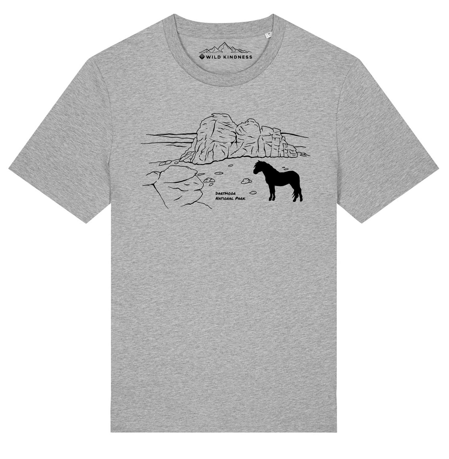 Dartmoor National Park T-Shirt, Unisex Fit Made From Organic Cotton