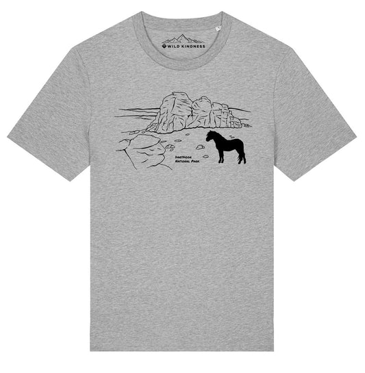 Dartmoor National Park T-Shirt, Unisex Fit Made From Organic Cotton