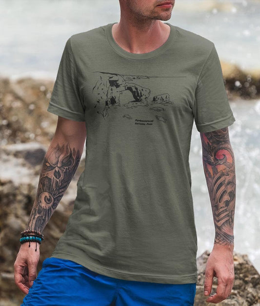 Pembrokeshire National Park T-Shirt, Unisex Fit Made From Organic Cotton